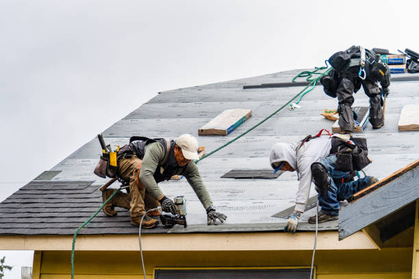 Professional Roof Installation technician working in Quincy, MA